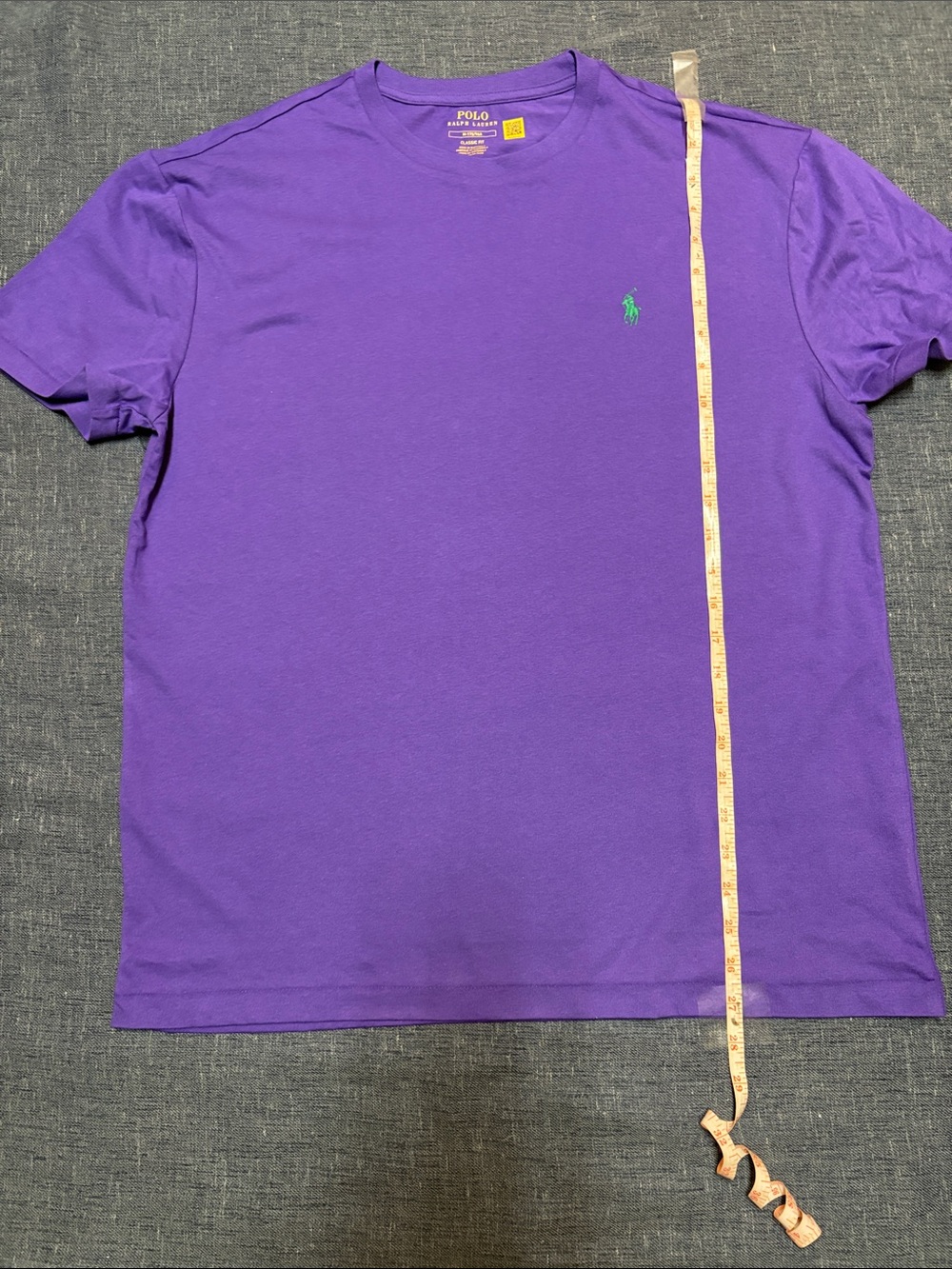 Polo by Ralph Lauren Bright Purple Crew Neck Tee with Green Pony Size M NWOT - Picture 8 of 8